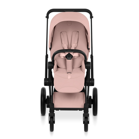 Cybex e-Priam 5.0 Matt Black Peach Pink wózek 2w1 głęboko-spacerowy