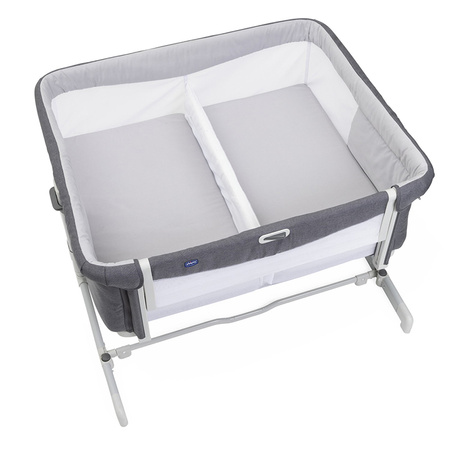 Chicco Next2Me Twin Magnet Grey łóżeczko dostawne dla bliźniąt