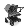 Bugaboo Donkey 6 Twin Black/Moon Grey wózek 2w1 dla bliźniąt