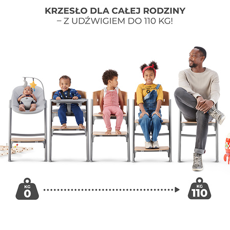 Kinderkraft Livy krzesełko do karmienia z bujeczkiem Calmee