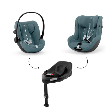 Cybex zestaw modularny G3 Stormy Blue fotelik Cloud + Sirona + Baza G3