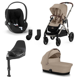 Cybex Gazelle S 4w1 Almond Beige z fotelikiem Cloud T i-Size PLUS i bazą T