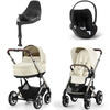 Cybex Talos S Lux Seashell Beige zestaw 4w1 z fotelikiem Cybex Cloud T PLUS i-Size i bazą Base T