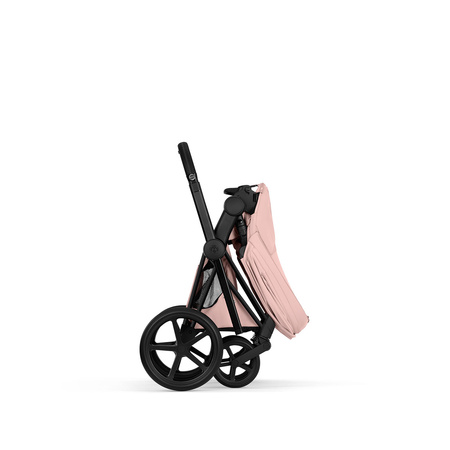 Cybex Priam 5.0 Matt Black Peach Pink wózek 2w1 głęboko-spacerowy