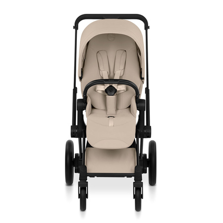 Cybex e-Priam 5.0 Matt Black Cozy Beige zestaw 3w1 z fotelikiem Cloud T i-Size
