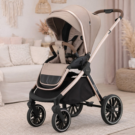 Adamex Spark Champagne Latte wózek 2w1 głęboko-spacerowy