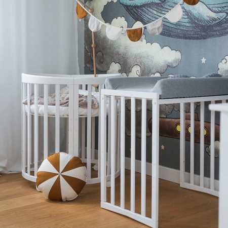 Waldin Prześcieradło z bawełny organicznej 73cm Białe