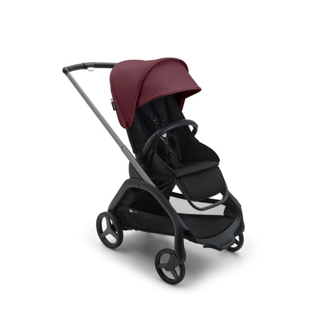 Bugaboo Dragonfly wózek spacerowy rama Graphite/ Midnight Black-Dark Cherry