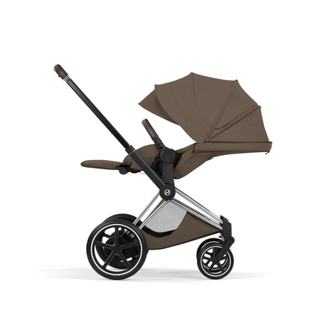 Cybex e-Priam 5.0 Chrome Brown Coconut Brown wózek 2w1 głęboko-spacerowy