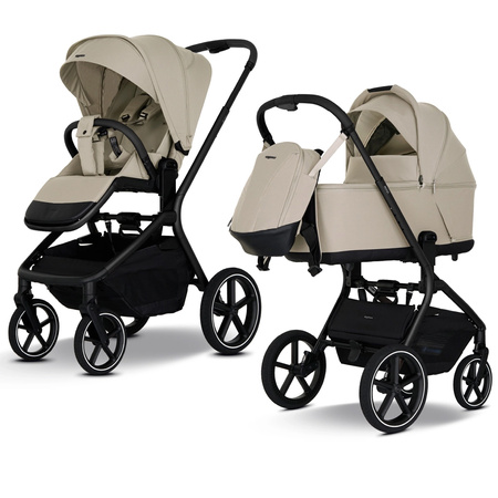 My Junior Wózek Mavi Sandstone Beige zestaw 3w1 z fotelikiem Maxi Cosi Pebble Slide Pro