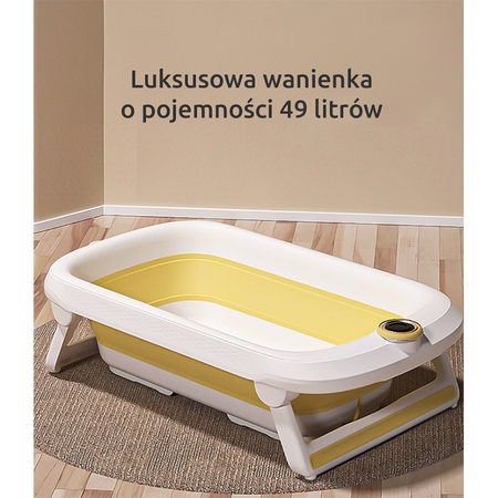 Ines&John składana wanienka kąpielowa z termometrem magnetycznym Olive