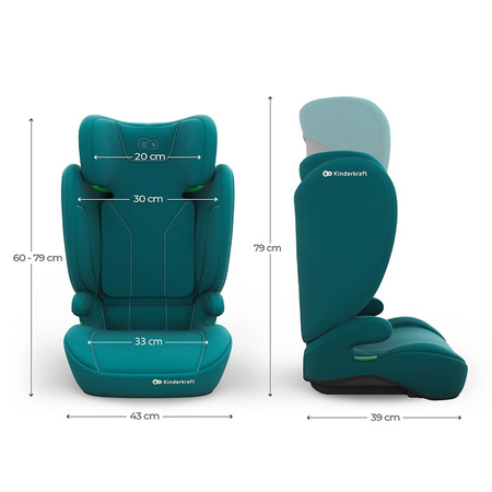 Kinderkraft I-Spark 2 Plus Zielony fotelik samochodowy 100-150 cm
