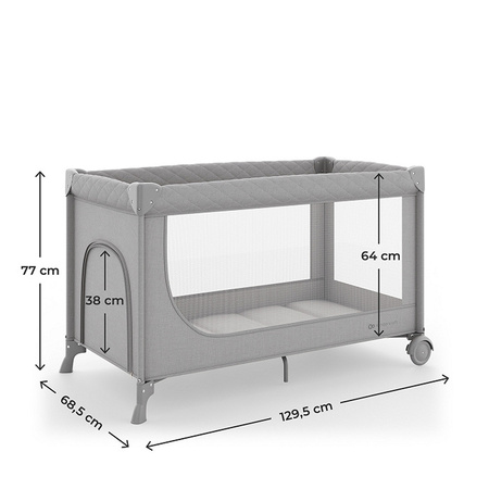 Kinderkraft LEODY UP łóżeczko turystyczne 2w1 Grey