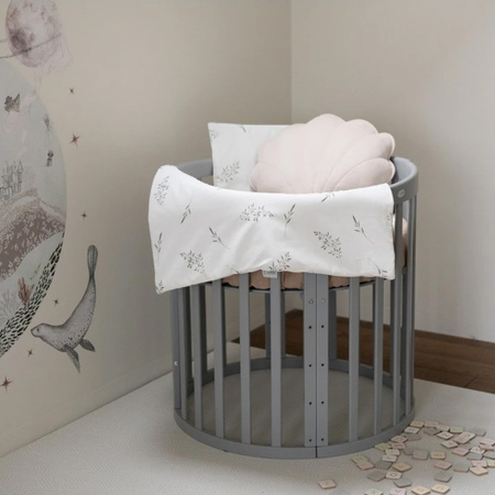 Waldin pościel niemowlęca Rożek 2 w 1 Zielone Gałązki