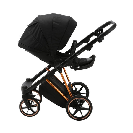 Adamex Belissa Special Edition Czarny wózek 2w1 głęboko-spacerowy
