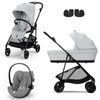 Cybex Melio 2025 Fog Grey zestaw 3w1 z fotelikiem Cybex Cloud G i-Size