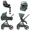 Maxi Cosi Oxford Essential Green zestaw 4w1 z fotelikiem Pebble 360 i bazą FamilyFix 360 
