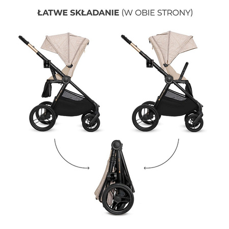 Kinderkraft Nea 2 Bizuu Whisper Dune wózek 2w1 głęboko-spacerowy