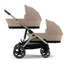 Cybex Gazelle S Almond Beige zestaw bliźniaczy 2w1