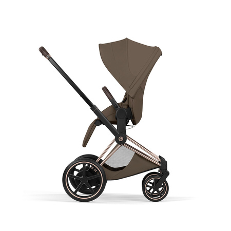 Cybex e-Priam 5.0 Rosegold Coconut Brown wózek 2w1 głęboko-spacerowy