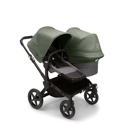 Bugaboo Donkey 5 Duo wózek 2w1 rok po roku rama Black/Grey Melange-Forest Green