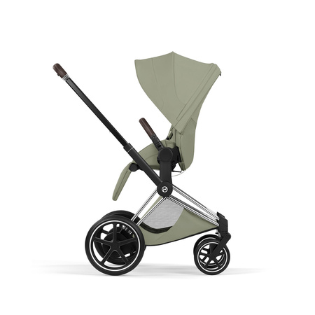 Cybex e-Priam 5.0 Chrome Brown Sage Green wózek 2w1 głęboko-spacerowy