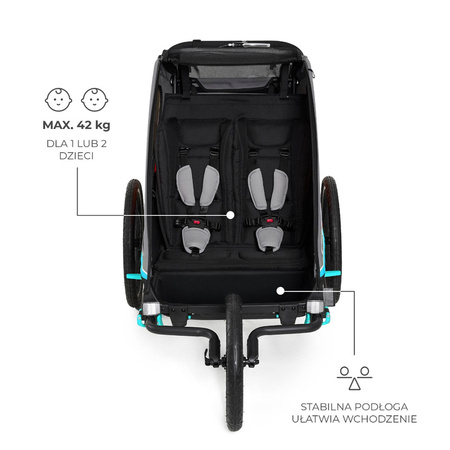 Kinderkraft Nava Pomarańczowa przyczepka rowerowa 3w1