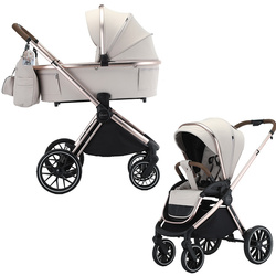 Adamex Spark Champagne Beige wózek 2w1 głęboko-spacerowy