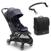 Bugaboo Butterfly Stormy Blue zestaw z pałąkiem i torbą transportową