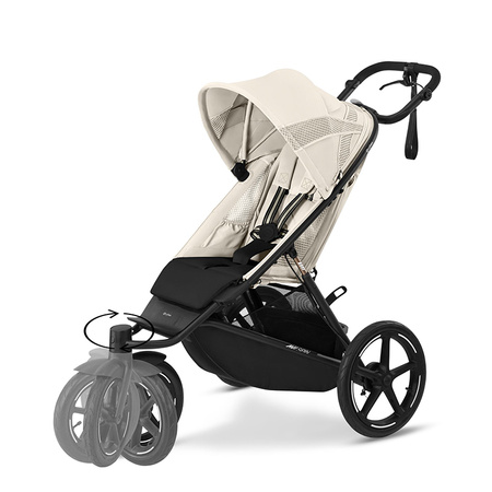 Cybex Avi Spin Seashell Beige zestaw 2w1 z Gondolą S i adapterami do gondoli
