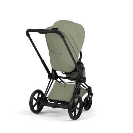 Cybex e-Priam 5.0 Matt Black Sage Green zestaw 3w1 z fotelikiem Cloud T i-Size