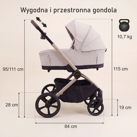 Adamex Como Natura Beige wózek 2w1 głęboko-spacerowy