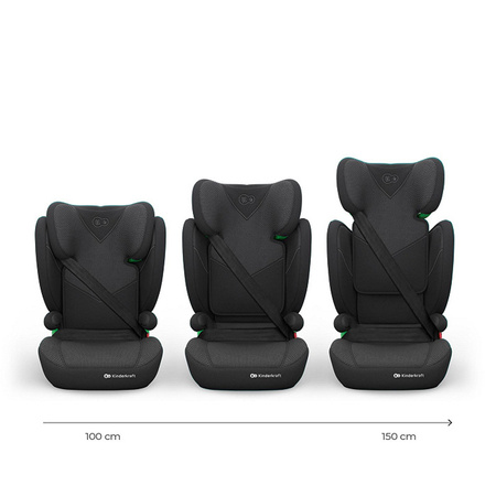 Kinderkraft Junior Fix 2 Plus i-size Czarny fotelik samochodowy 100-150 cm