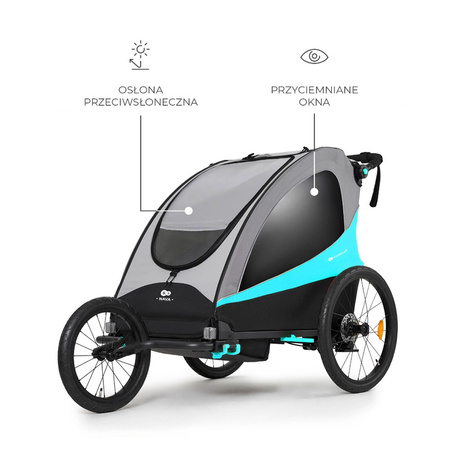 Kinderkraft Nava Pomarańczowa przyczepka rowerowa 3w1