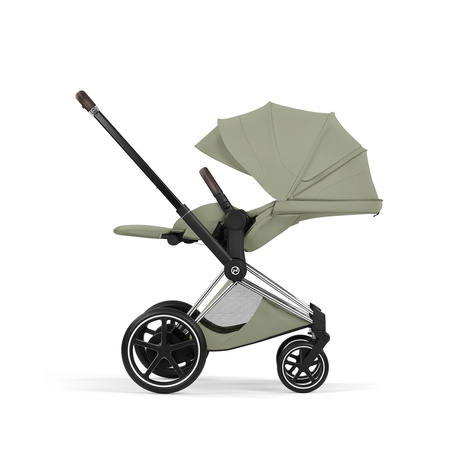 Cybex e-Priam 5.0 Chrome Brown Sage Green wózek 2w1 głęboko-spacerowy