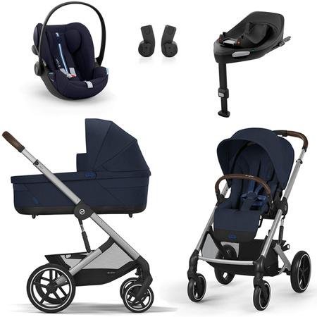 Cybex Balios S Lux 2.0 Ocean Blue zestaw 4w1 z fotelikiem Cloud G Plus i Bazą G