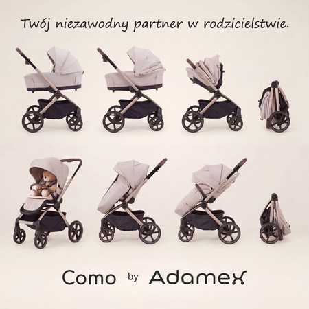 Adamex Como Natura Beige wózek 2w1 głęboko-spacerowy