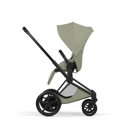 Cybex e-Priam 5.0 Matt Black Sage Green zestaw 3w1 z fotelikiem Cloud T i-Size