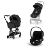Cybex Coya 2 Comfort Rosegold Sepia Black zestaw 3w1 z fotelikiem Cloud T i-Size