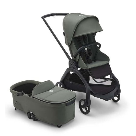 Bugaboo Dragonfly Komplet Black/Forest Green wózek 2w1 głęboko-spacerowy