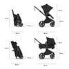 Bugaboo Cub Komplet Black/Forest Green wózek 2w1 głęboko-spacerowy