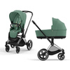 Cybex Priam 4.0 Chrome Black Leaf Green wózek 2w1 głęboko-spacerowy