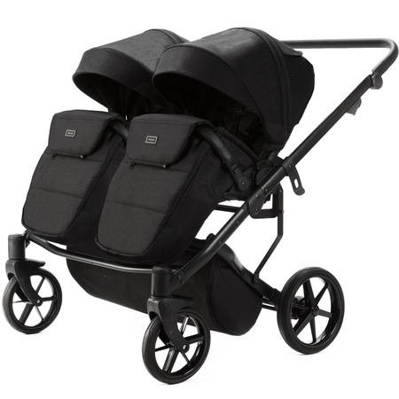 Adamex Leo Standard Black wózek bliźniczy 2w1