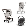 Cybex Mios 4.0 Style Rosegold City Grey zestaw 3w1 z fotelikiem Cloud T i-Size