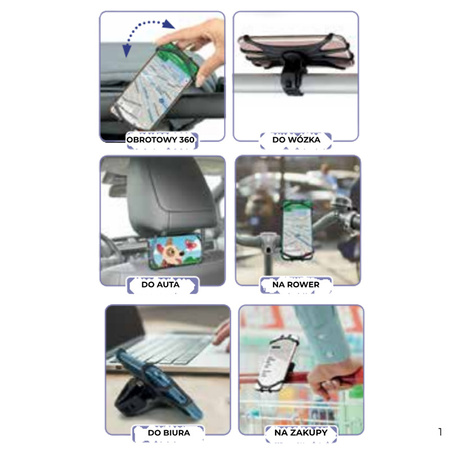 Joybi Uniwersalny silikonowy uchwyt na telefon do wózka