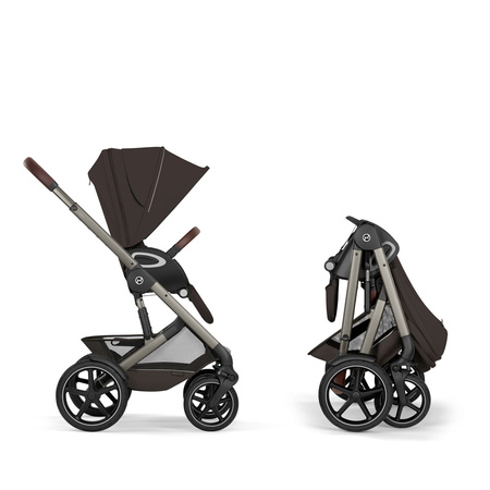 Cybex Talos S Lux 2026 ze składaną gondolą wózek 2w1 głęboko-spacerowy Chocolate Brown