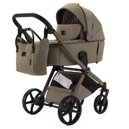 Adamex Alfa Natura Taupe wózek 2w1 głęboko-spacerowy