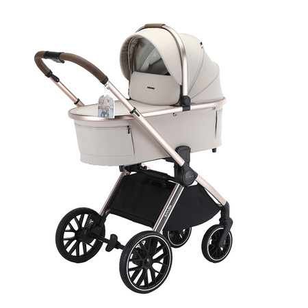 Adamex Spark Champagne Beige wózek 2w1 głęboko-spacerowy