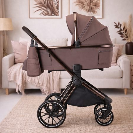 Adamex Spark Chocolate Truffle wózek 2w1 głęboko-spacerowy