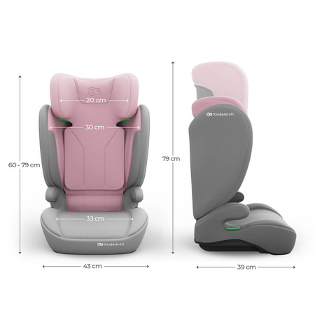 Kinderkraft I-Spark 2 Plus Różowy fotelik samochodowy 100-150 cm